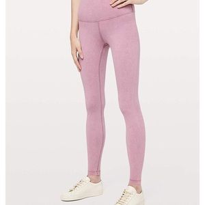 NWOT Lululemon pink snow washed leggings